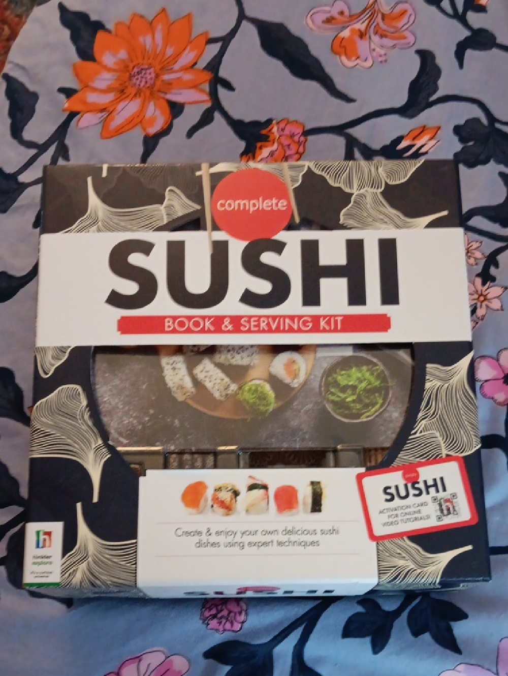 Sushi Kit With Recipe Book & Rolling / Serving Utensils